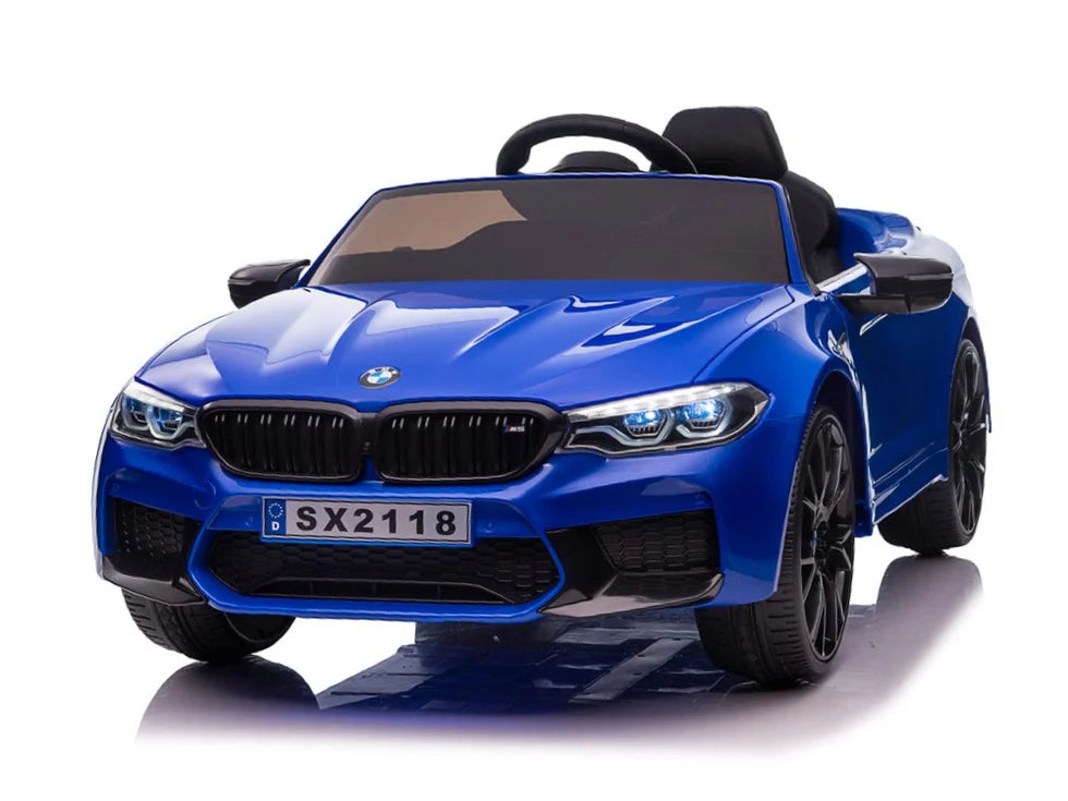 BMW M5 24v elektrische kinderauto - Blauw