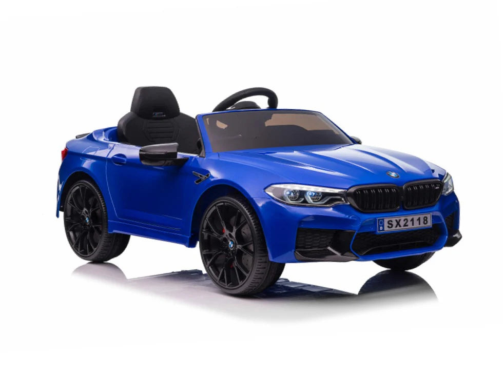 BMW M5 24v elektrische kinderauto - Blauw