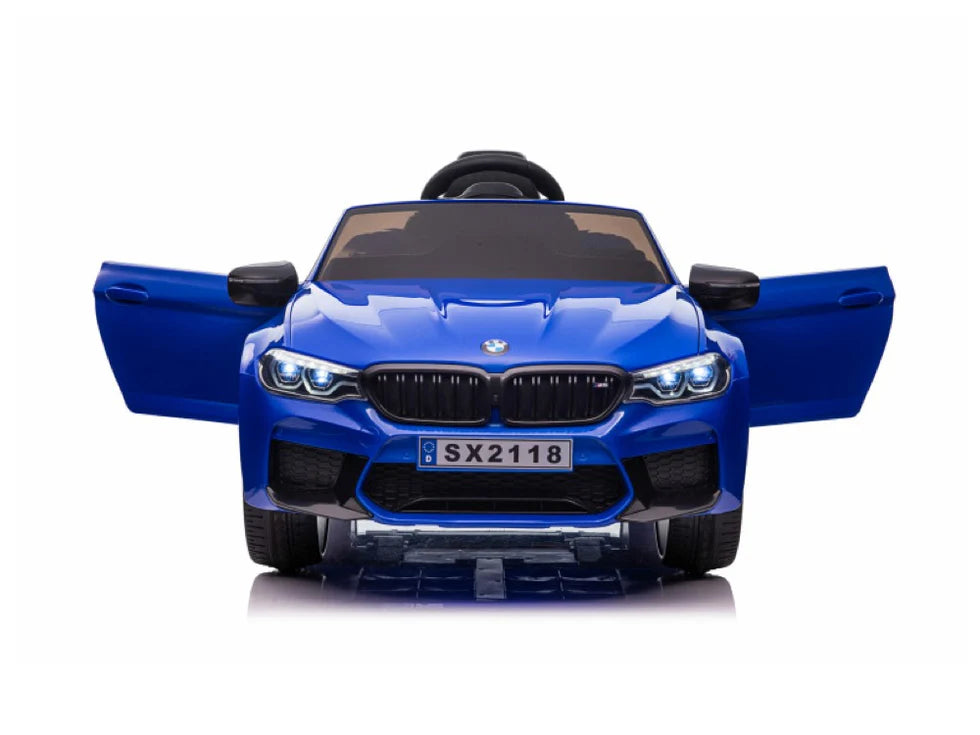 BMW M5 24v elektrische kinderauto - Blauw