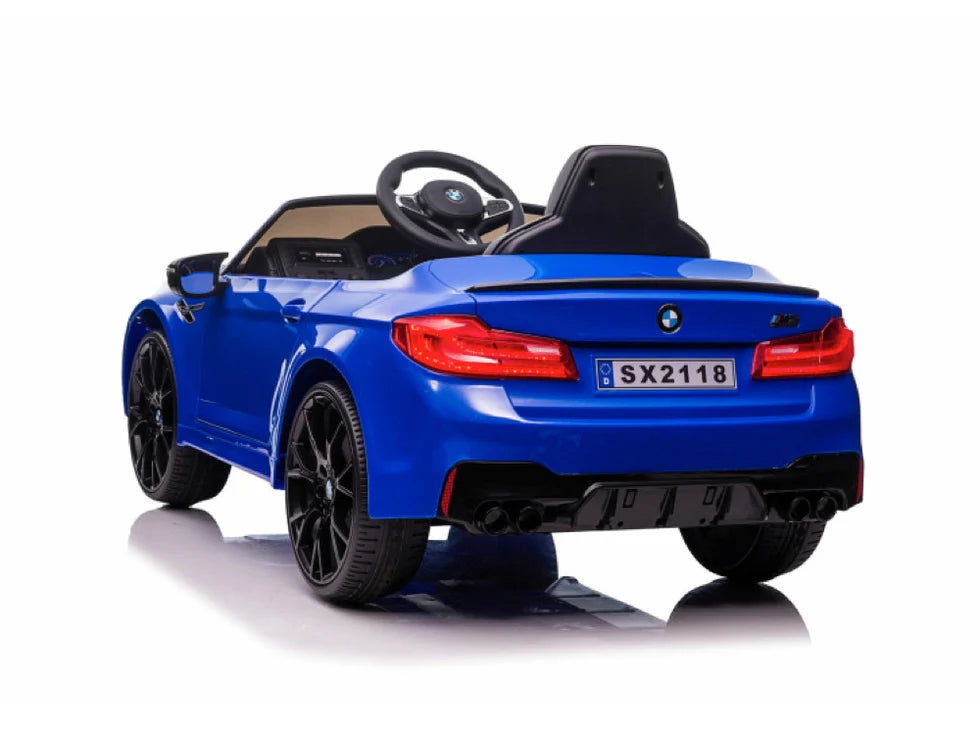 BMW M5 24v elektrische kinderauto - Blauw