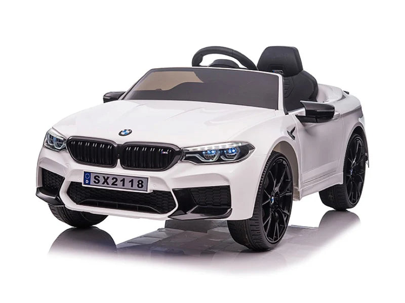BMW M5 24v elektrische kinderauto - Wit